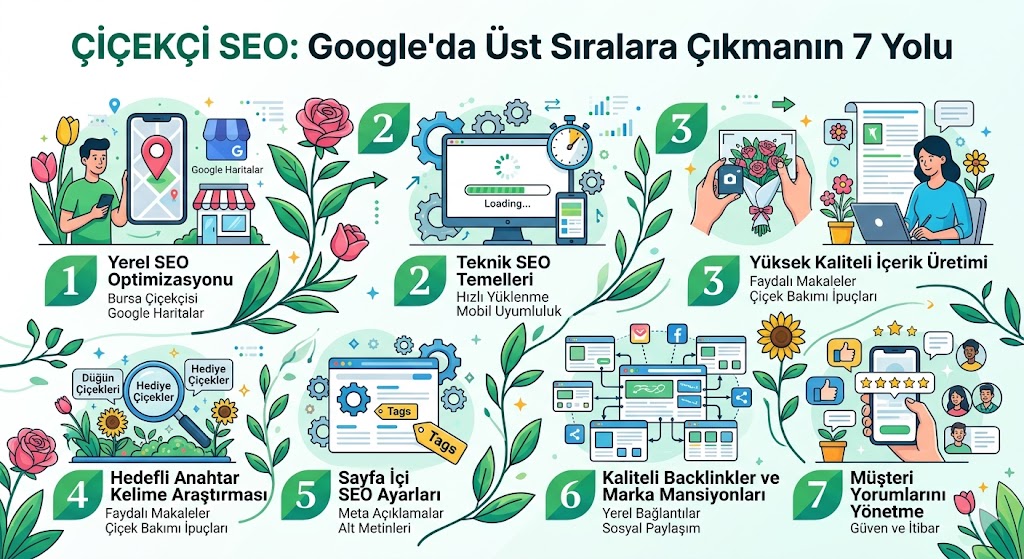 Cicekci SEO: Google'da Ust Siralara Cikmanin 7 Yolu